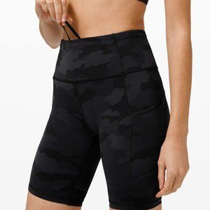 Lululemon Fast and Free Short 8” Black Camo 4